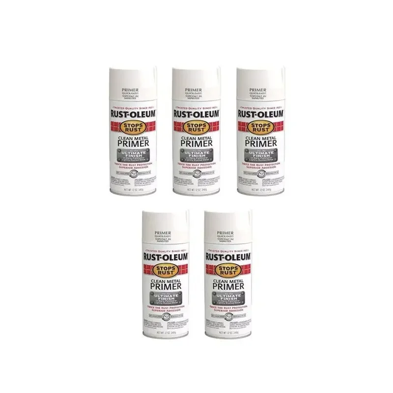 

Sets of Spray Paint, White, Primer, Solvent, 12 oz