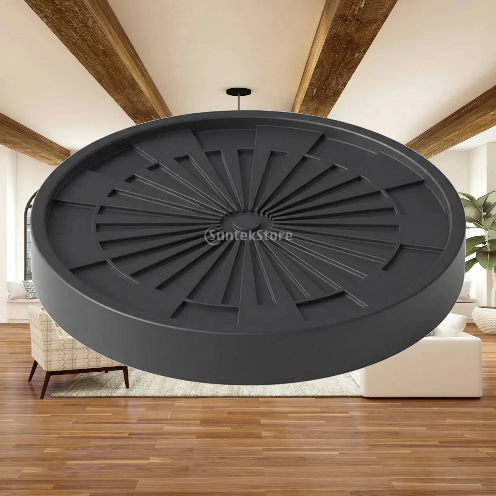 Rotating Planter Tray on Casters for Big Indoor Plants Outdoor Flower Pot Stand with Leak Proof Reservoir for Easy Rearranging