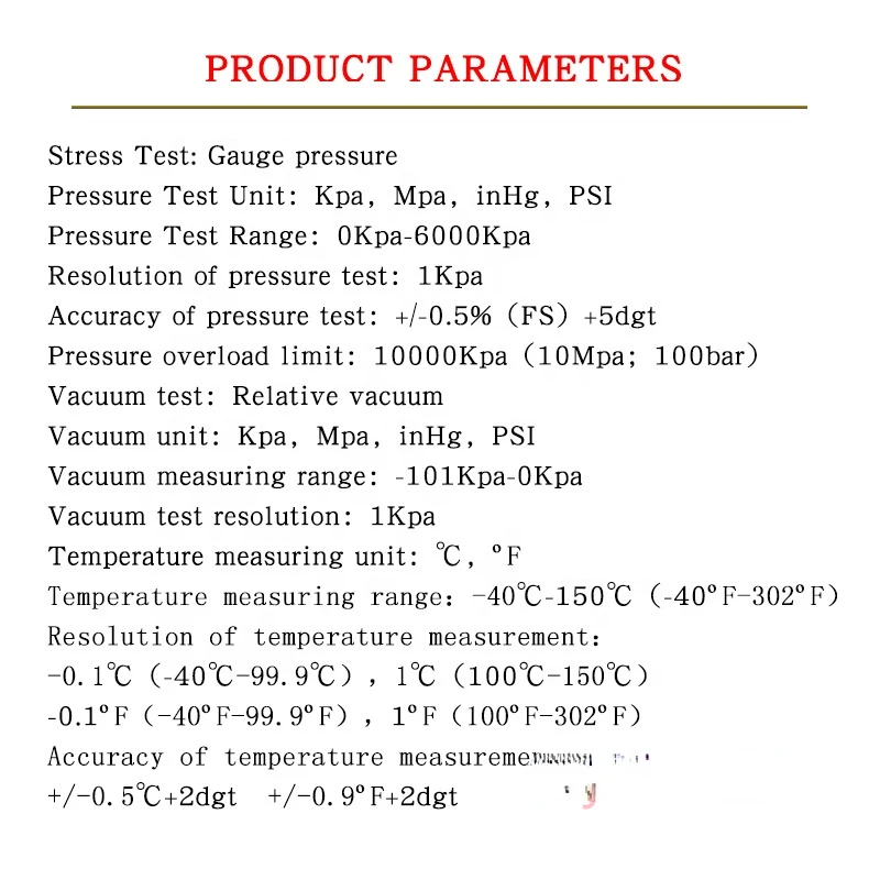 DY517 LUCHTCONDITIONERING DRUKMETER Sneeuwtype meter Digitale auto-fluorometer Koelmiddelmanometer