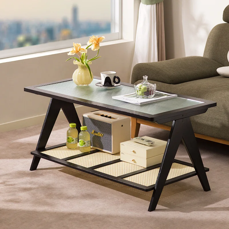 

Light luxury sofa side few living room household small coffee table side table retro corner few solid wood bedside storage
