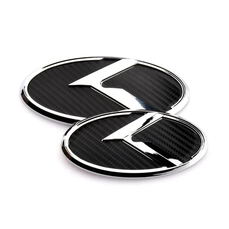 3D ABS K Logo Front Grill Emblem Rear Trunk Badge Car Sticker Decal For Kia K5 2011-2013 Optima Forte 2009-2014