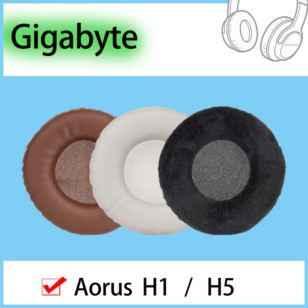 Aorus H1 H5 Earpads for Gigabyte Headphones Soft Breathable Mesh Fabric Velour PU Leather Ear Pad Cushions Cover