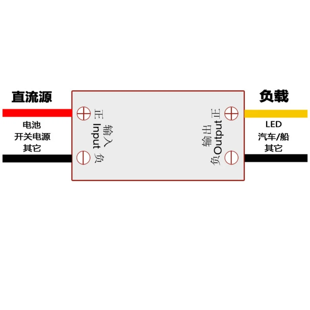 12V 3A DC Output Regulator Compatible with 15-80V Input DC-DC Converter IP67 Rated for Car Boat and UTV Power Management