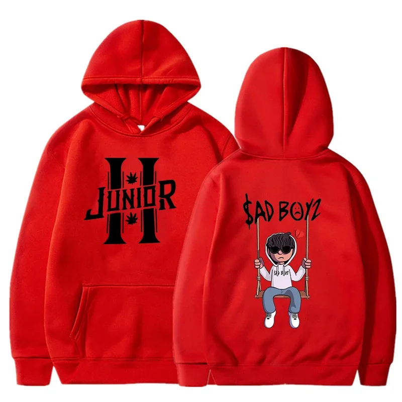 Sudadera con capucha para hombre y niña, suéter informal holgado y cómodo de estilo Hip Hop, ideal para regalo de música, Primavera, Junior H Sad