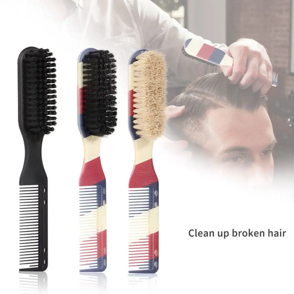 Hair Styling Double-sided Comb New Professional Shave Beard Hair Comb Carving Cleaning Barber Tool