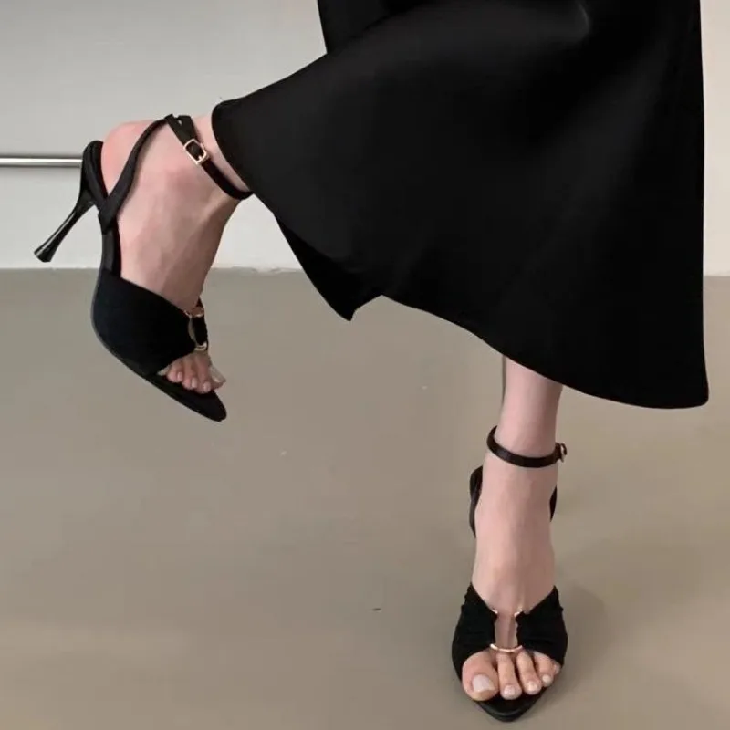 Sexy Super-high Heels Women Sandals Fad Pointed Toe Heeled Shoes 2025 Summer Stilettos Pumps Elegant Slingback Chaussures Femme image 5