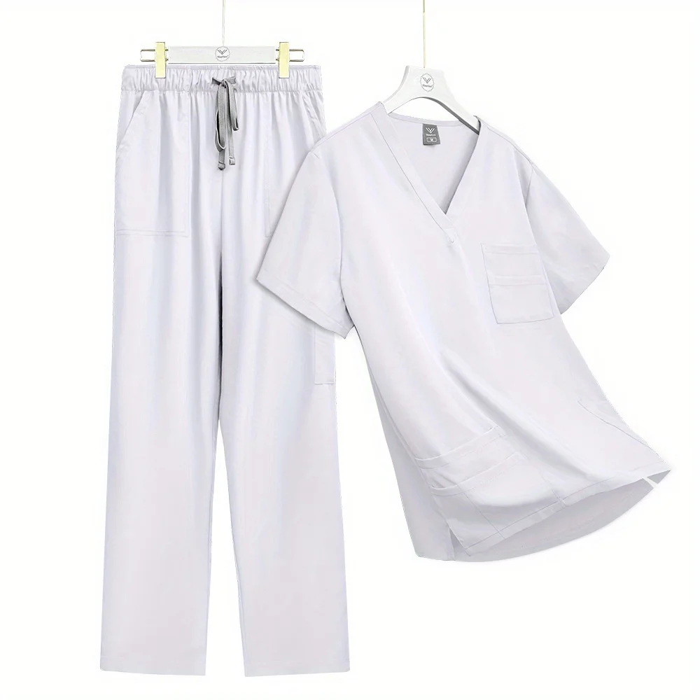 Hospital Nurse Uniform Scrub Set Women Men Summer Clinical Work Clothes for Dress Up and Cosplay