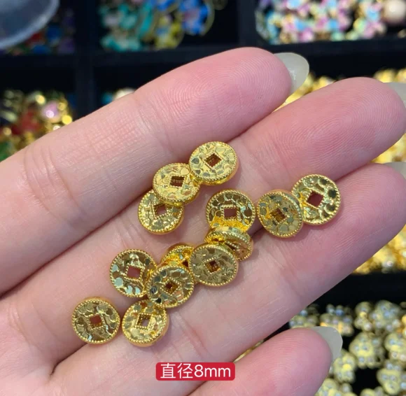 24k pure gold coins 8mm diy handstring view 3
