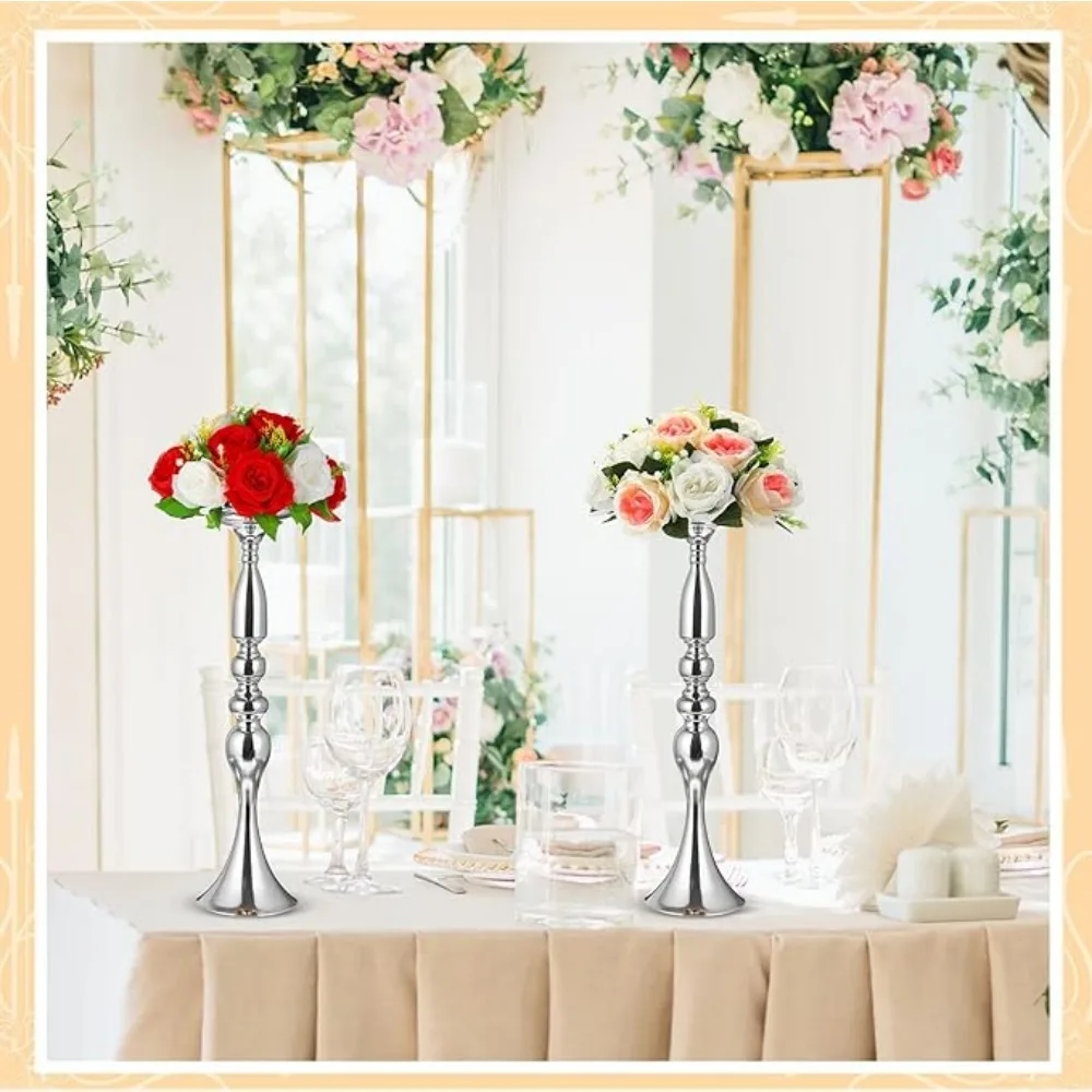 Imagem -03 - Metal Flower Stand para Casamento Peça Central Decoração de Mesa Jantar de Festa Decoração de Casa Vaso de Casamento 24 Pcs 20 in