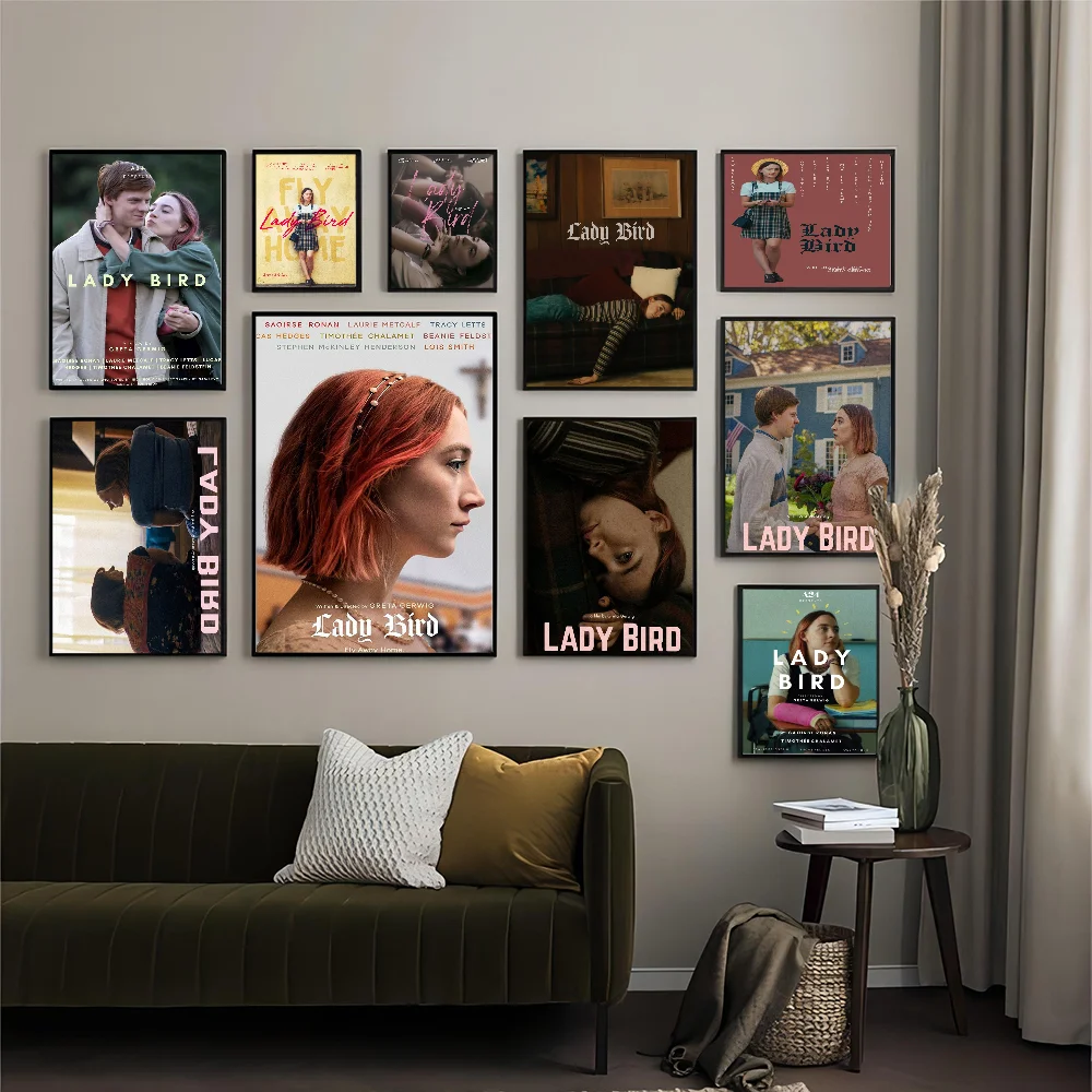 

Classic Teenager Movie Lady Bird Self-adhesive Art Poster Whitepaper Sticker DIY Room Bar Cafe Wall Decor