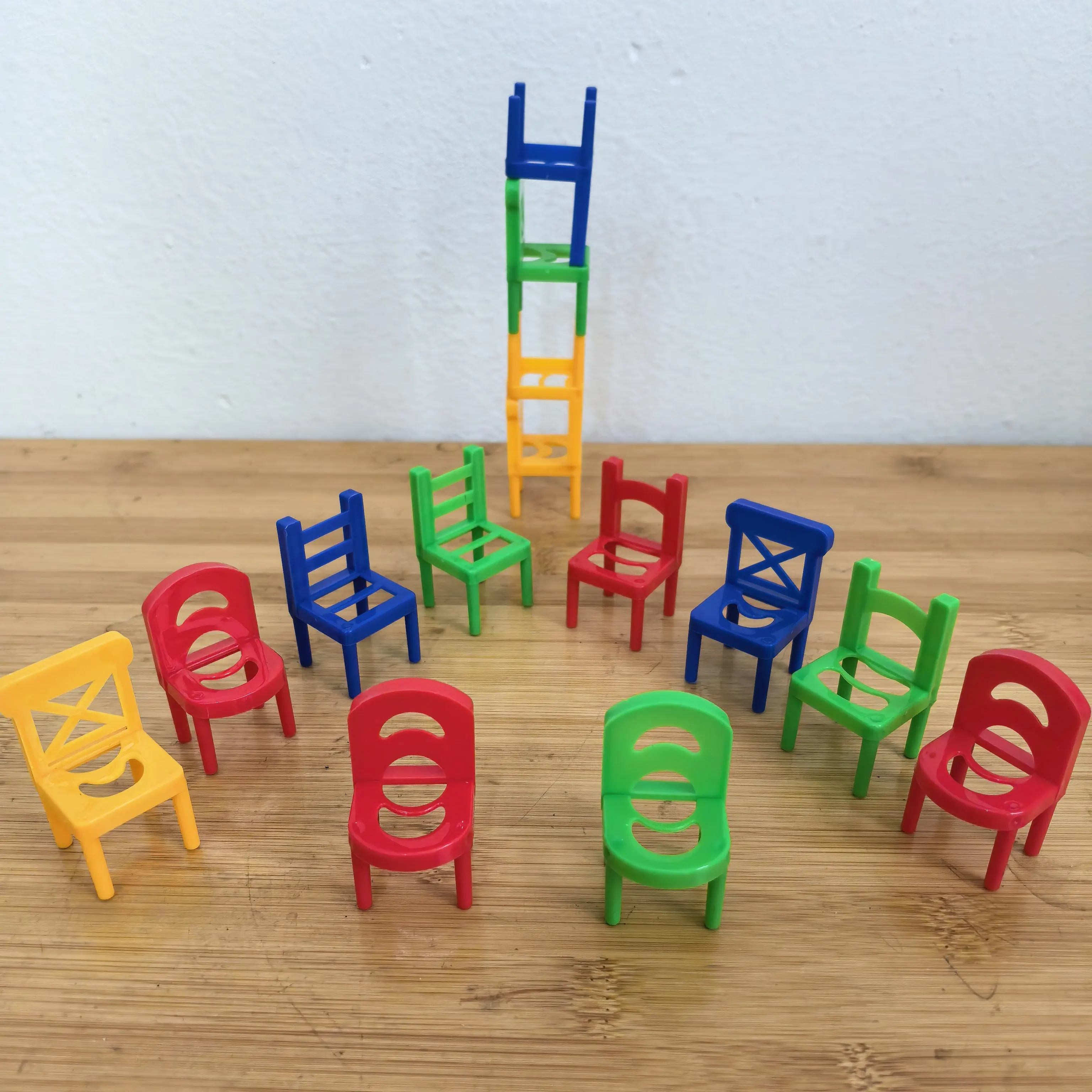 Balance Challenge Game, Stacking Chairs, Parent Child Interactive Party Board Game, Fun Stacking Mini Chairs Balance Toys