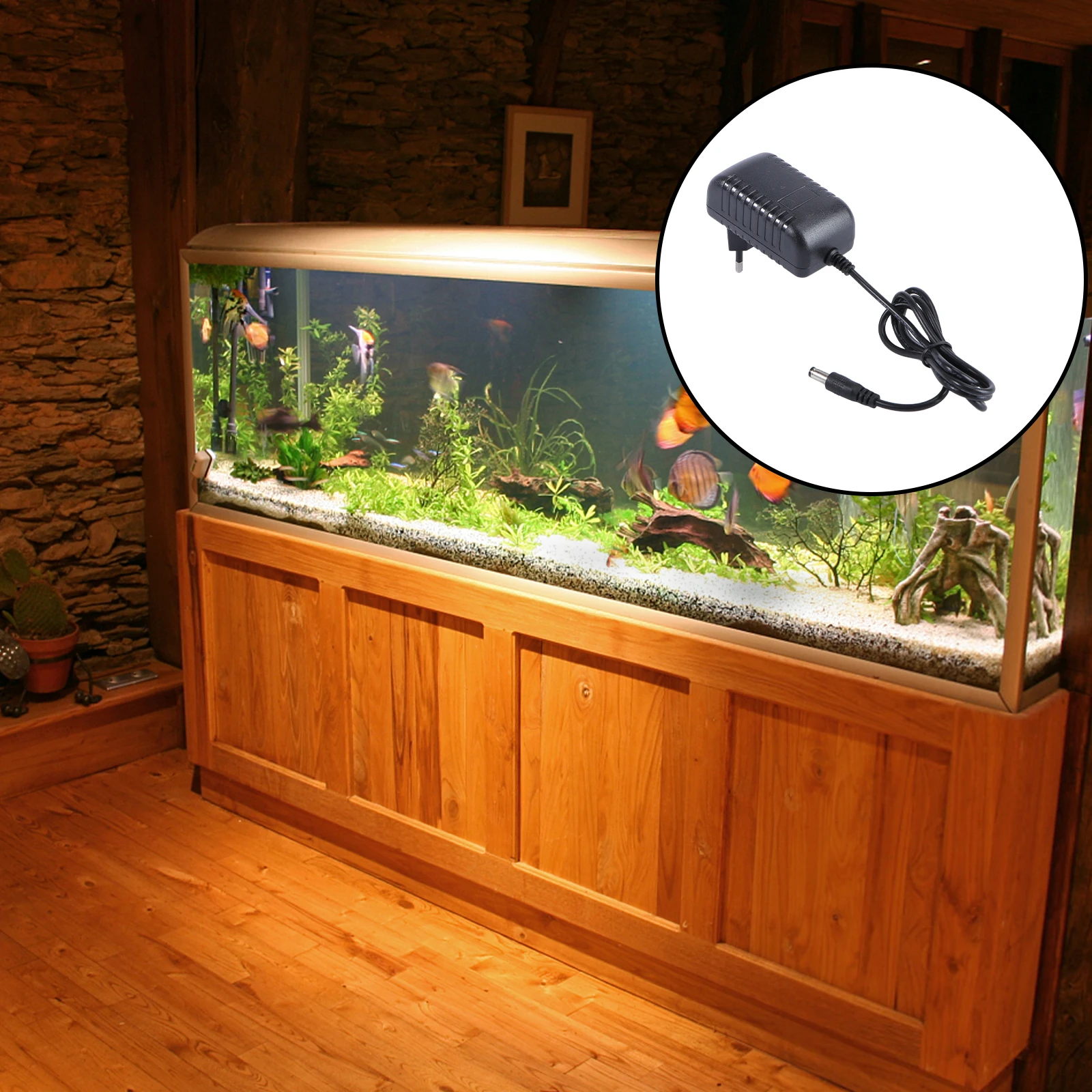 

LED Power Adapter Ac110-240V DC12V 2a Durable Switching Power Supply for Aquarium Fish Tank LED Lighting Eu Plug