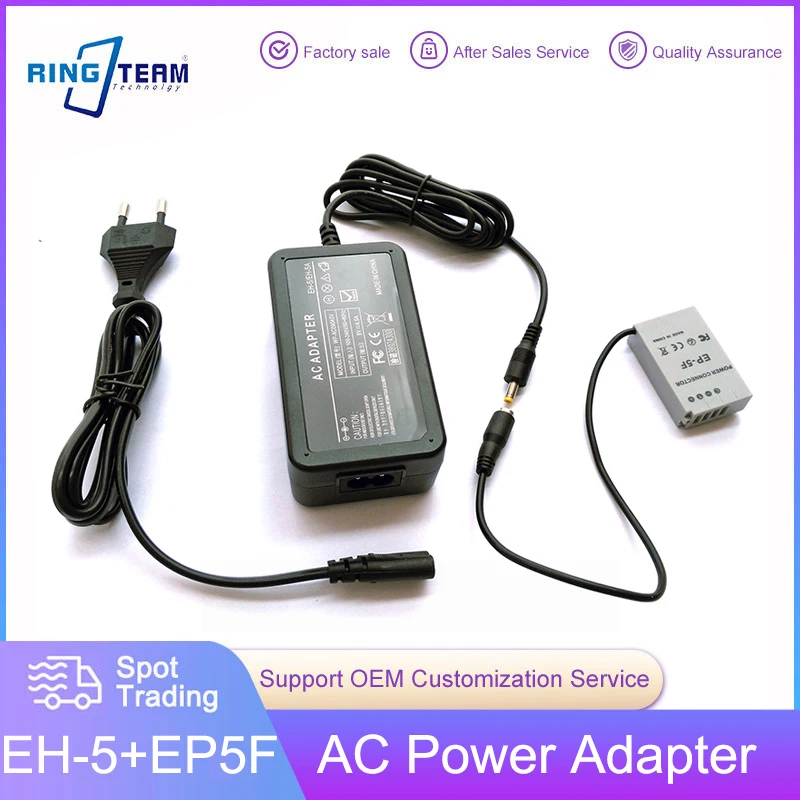 

EH-5/EH-5A AC Power Adapter And EP5F DC Coupler (EN-EL24 Dummy Battery) for Nikon 1 J5 1J5 Digital Cameras