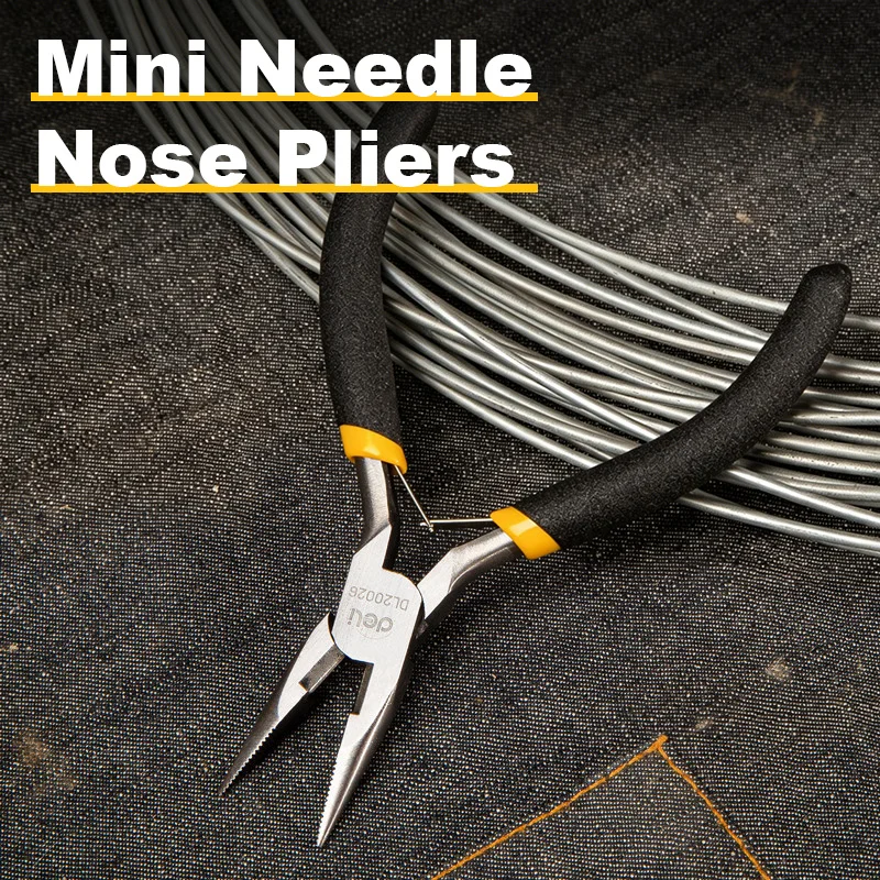 Mini Jewelry Pliers Set - High Carbon Steel Needle Nose & Flat Nose Pliers ,DIY Craft Tool for Beading, Wire Wrapping & Repair
