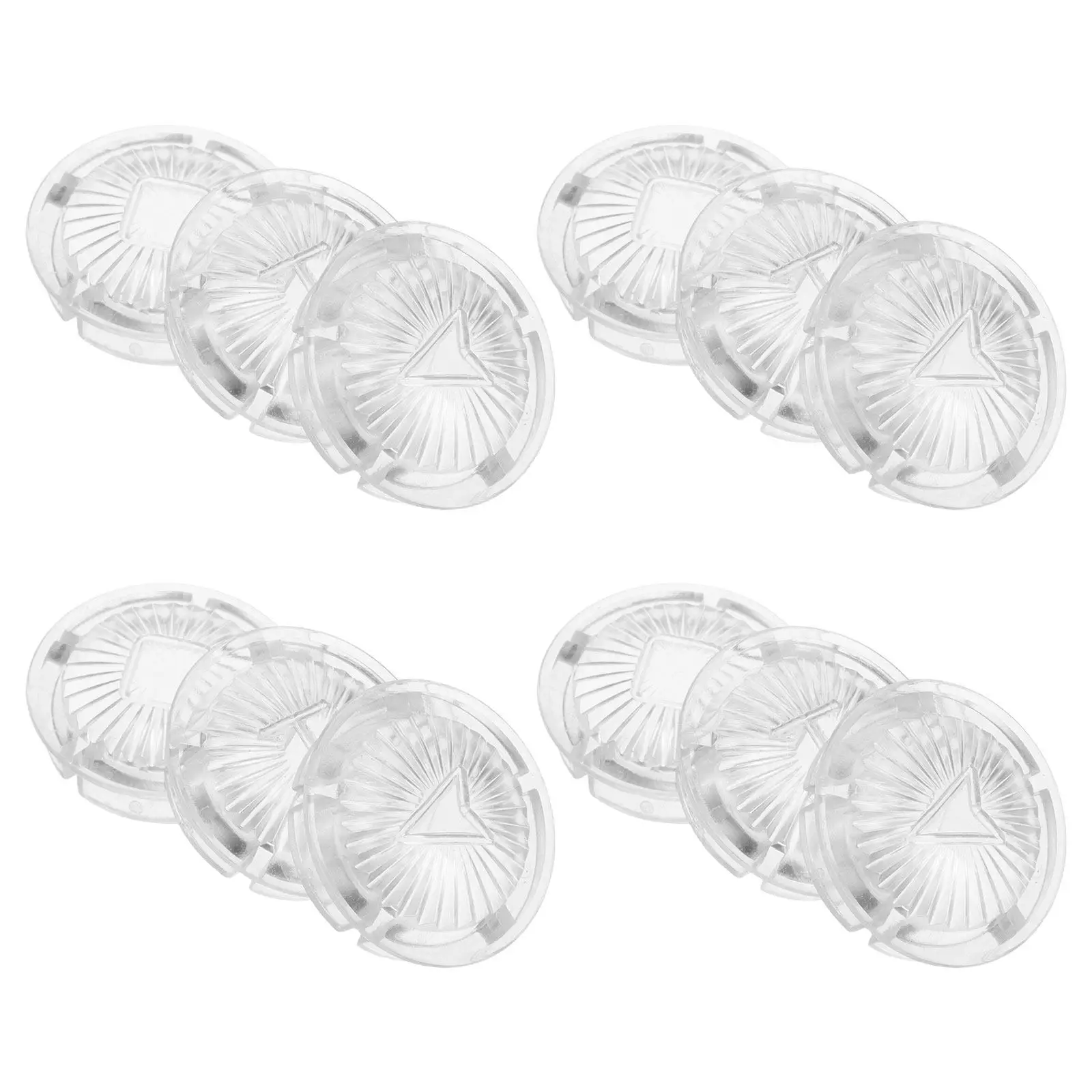 

12 шт. Прозрачные индикаторные кнопки для смесителя, сменные накладки на ручки для горячей и холодной воды, декоративные колпачки для душевых лейок, индикаторы температуры