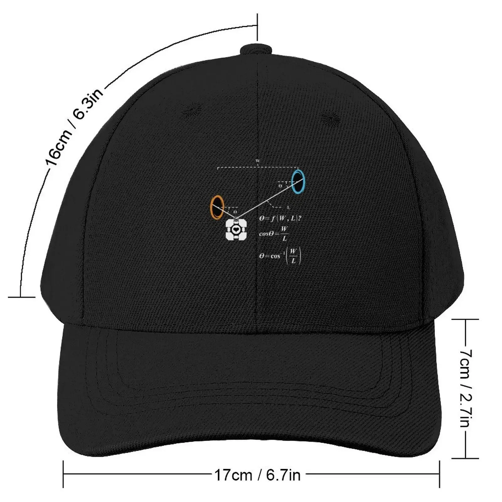 Newton_s 1st Law of Motion with POrtals (White) Baseball Cap Gentleman Hat Anime Hat Rave Baseball For Men Women's