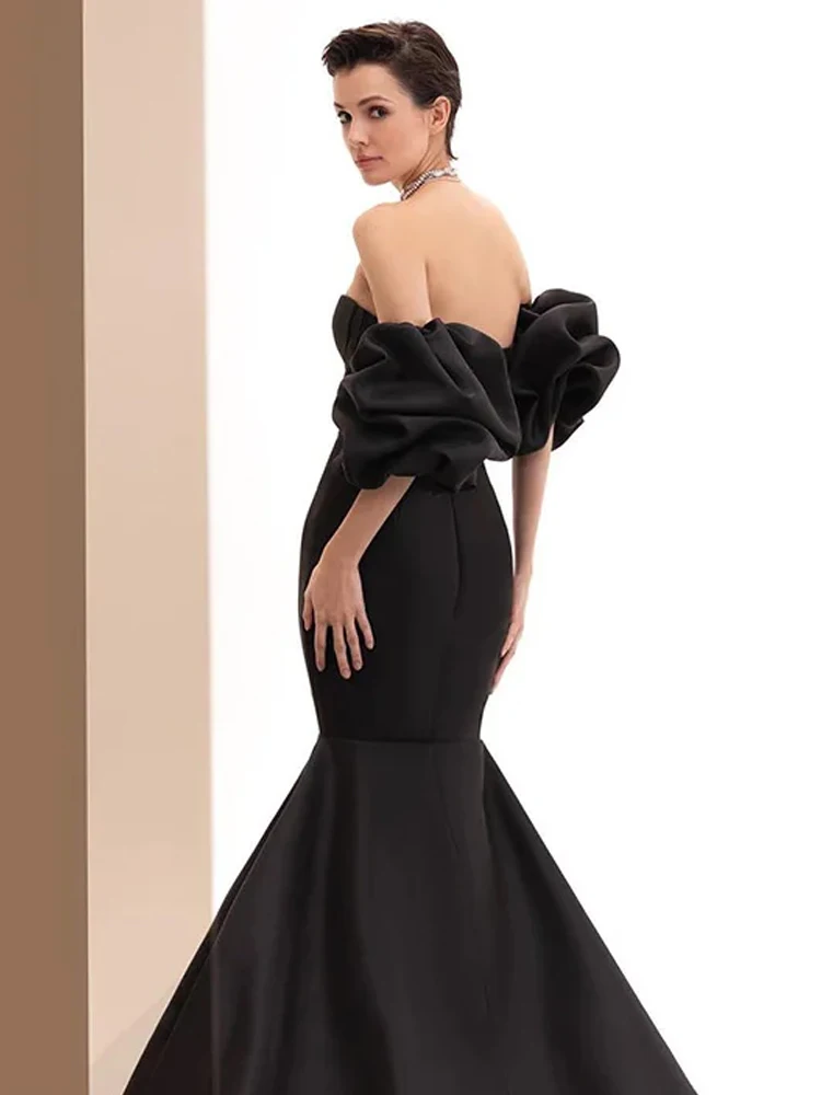 Robe de Bal Personnalisée à Manches Courtes Bouffantes pour Femme, Tenue de Soirée Sirène, Dos aux, Formelle, Exquise, 2022