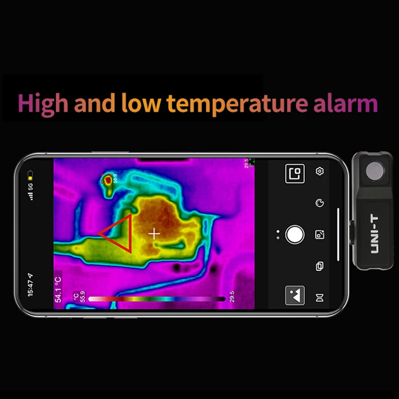 Imagem -05 - Uni-t-thermal Imaging Câmera para Telefone Imager para Ios Pcb Circuit Floor Heat Detection Uti120ms