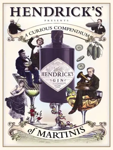 Hendrick's Gin Retro Metal Plaque/Sign Pub, Bar, Man Cave Novelty Gift