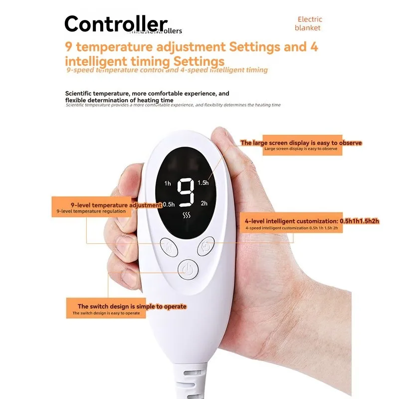 

Электрическая грелка A84G-EU, многофункциональная с 9-уровневым контролем температуры, интеллектуальная теплая подушка для талии и тела