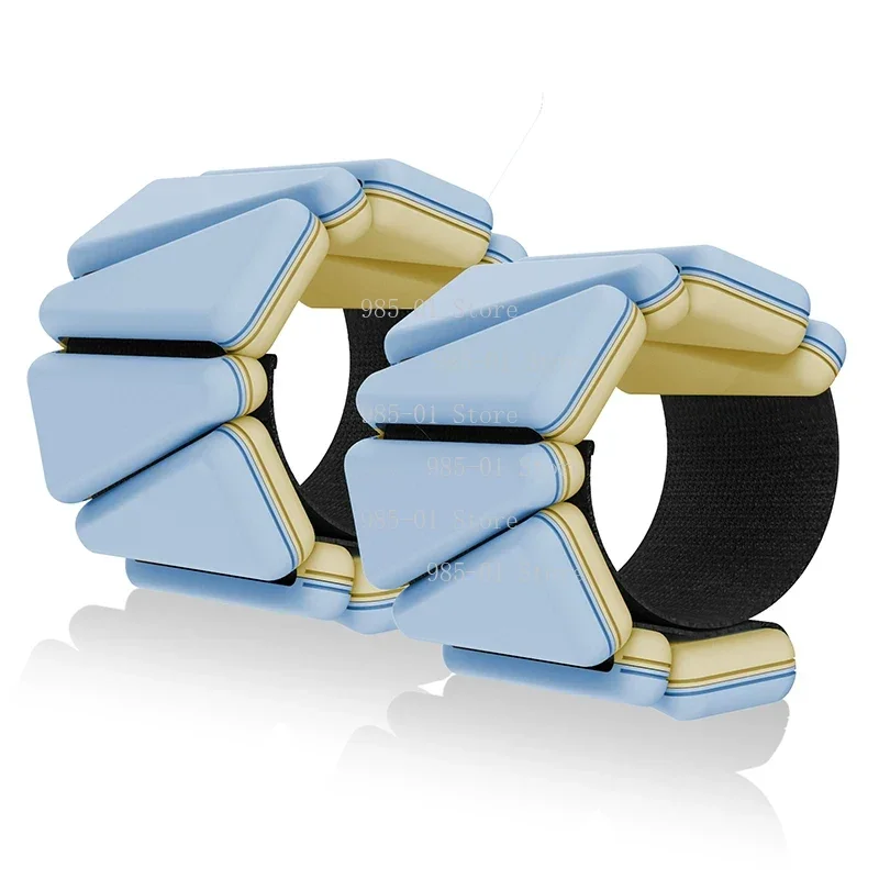 

Pair of 2 Two Tone Weighted Bracelets Silicone for Wrist Ankle Fitness Running Stealth Training Weights