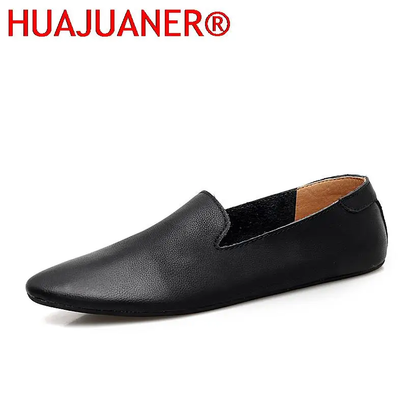 

Mens Shoes Lightweight Casual Leather Shoes Male Comfortable Driving Shoes Minimalist Shoes for Men Flats Loafers Summer Shoes