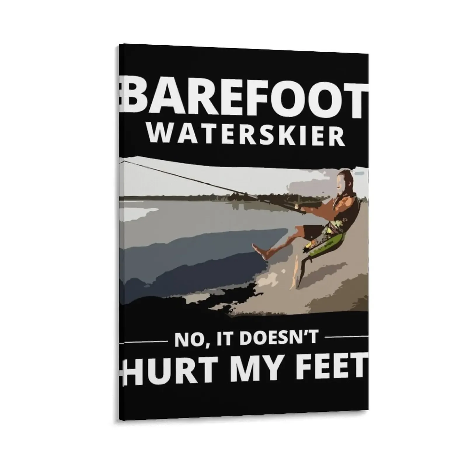 

Barefoot skiing Water sport Motorboat Canvas Painting art house decoration interior paintings