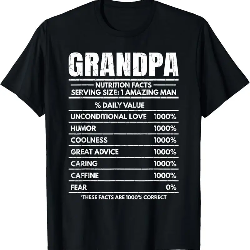 Grandpa Facts Funny Grandfather Lover T Shirt