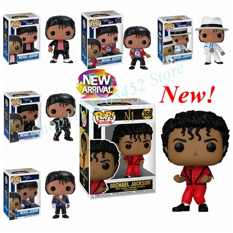 Nuevas estrellas FUNKO POP Beatalo Michael Jackson # 22 # 23 # 24 # 25 # 26 # 345 # 352 # 359 juguetes colección de figuras de acción modelo juguetes para regalo