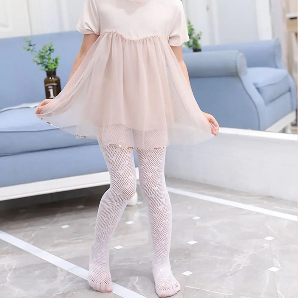 Spring Summer Autumn Mesh Thin Baby Girls Pantyhose Kids Princess Tights Children Stockings Love Soft Hosiery