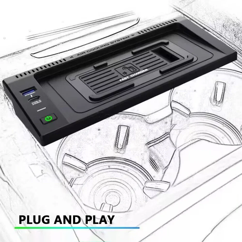 شاحن سيارة لاسلكي سريع لبي دبليو ، حامل الهاتف المحمول ، محول الشحن السريع ، تشذيب وحدة التحكم المركزية ، 15 واط ، X5 ، F15 ، f6 ، xbox-