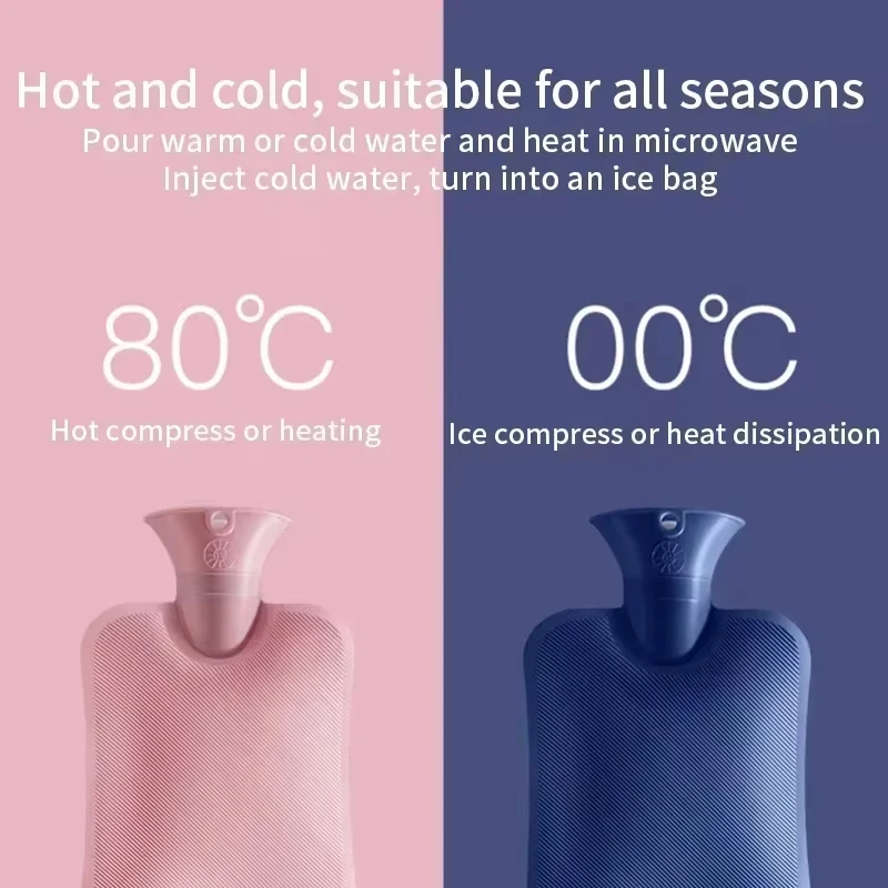 1000/2000Ml large-capacity hot water bag Removable hot water bag can be reused Women\'s belly warmer, hand warmer hot water bag