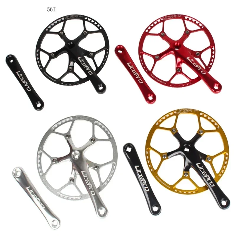 Litepro Bicycle 130mm BCD Aluminum Alloy Chainwheel Folding Bike Crank 170mm And Chainring 45-58T