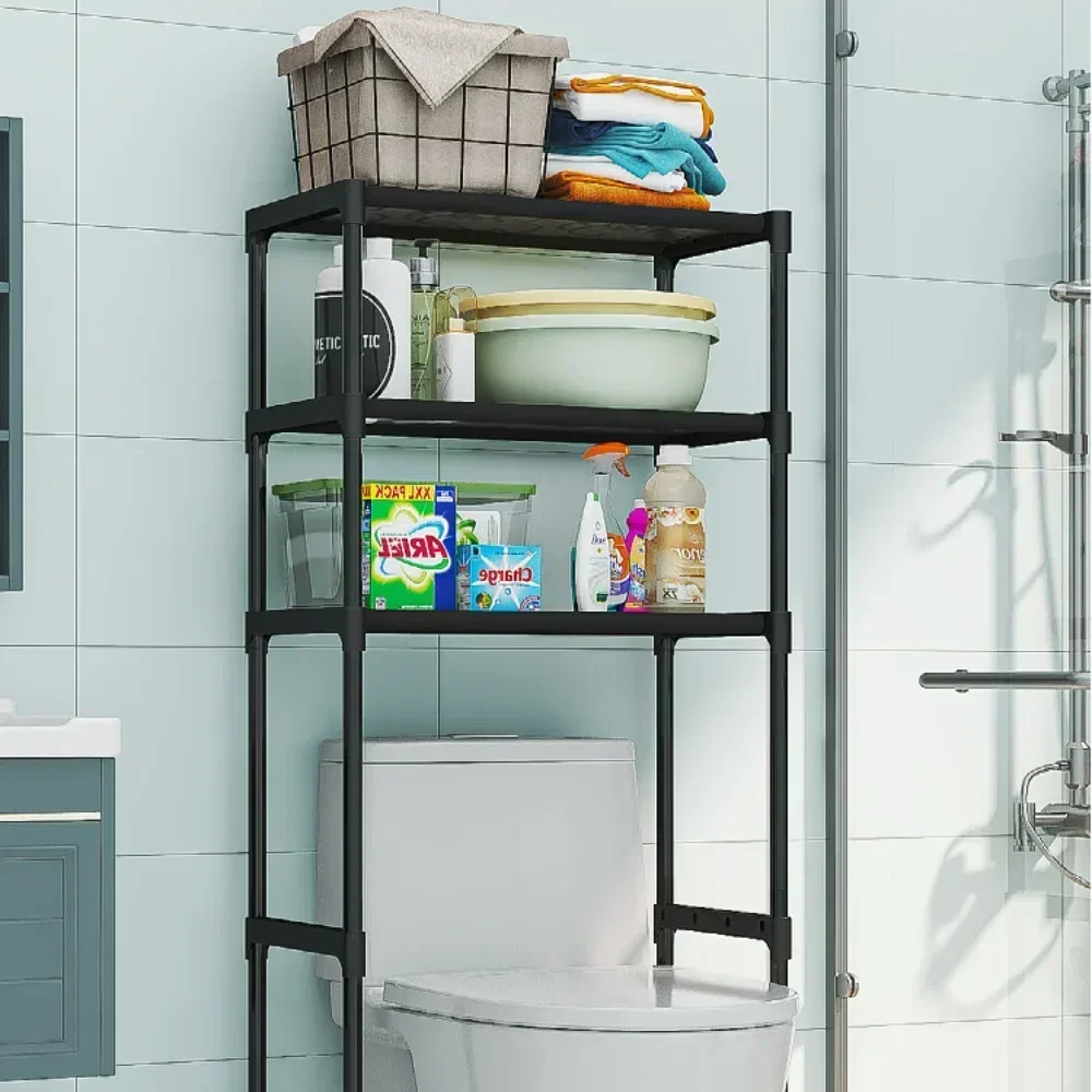 Multilayer Over The Toilet Storage Rack Multilayer Perforation-Free Washing Machine Shelf Home Kitchen Floor Standing Holder