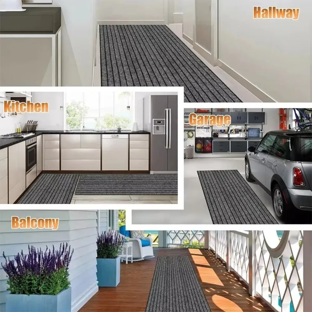 New DIY Self-Adhesive Carpet Striped Pattern Repeatedly Washed Floor Mat Nano-Absorption Cat Scratching Mat Home Decor