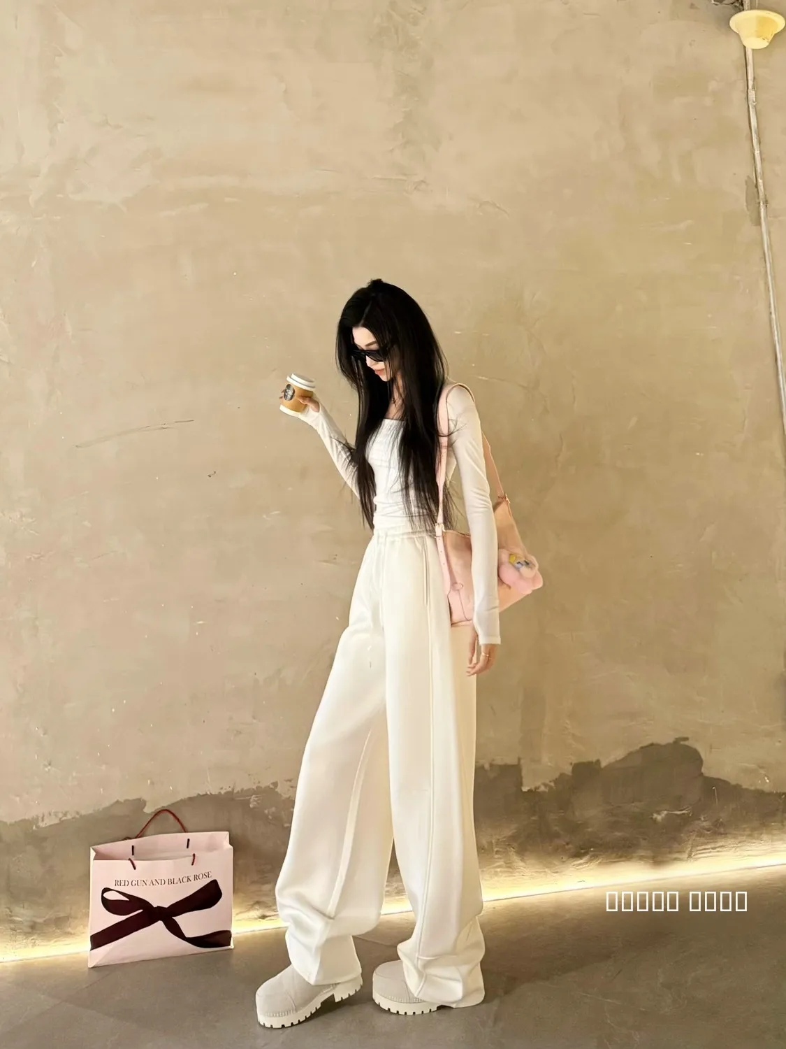 

Женские брюки-бананы с высокой талией, широкими штанинами, удлиненные, из хлопка, для весны и лета, стройнящие, струящиеся, для высоких женщин