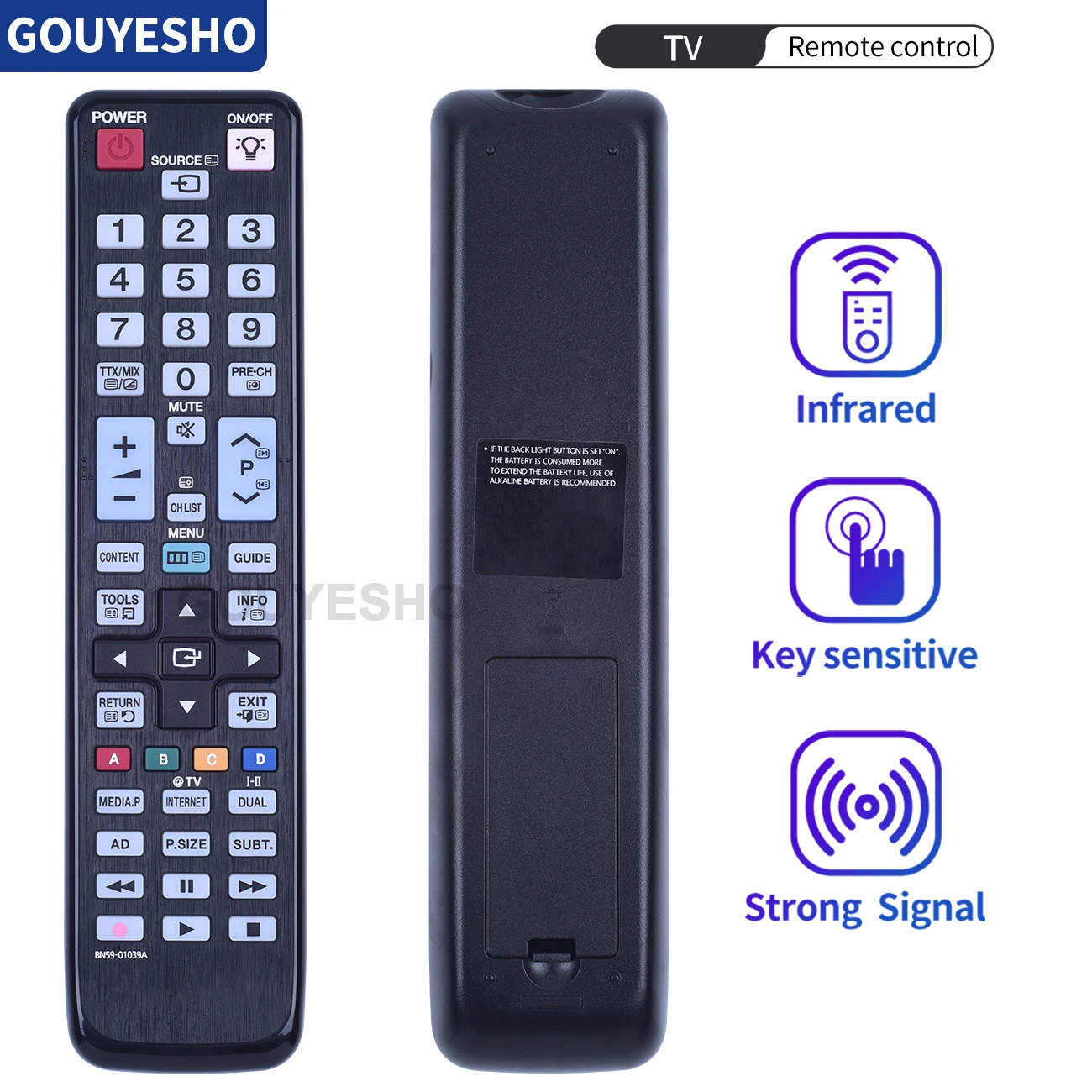 New For Samsung BN59-01039A Replacement TV Remote Control UE40C5100QWXXU