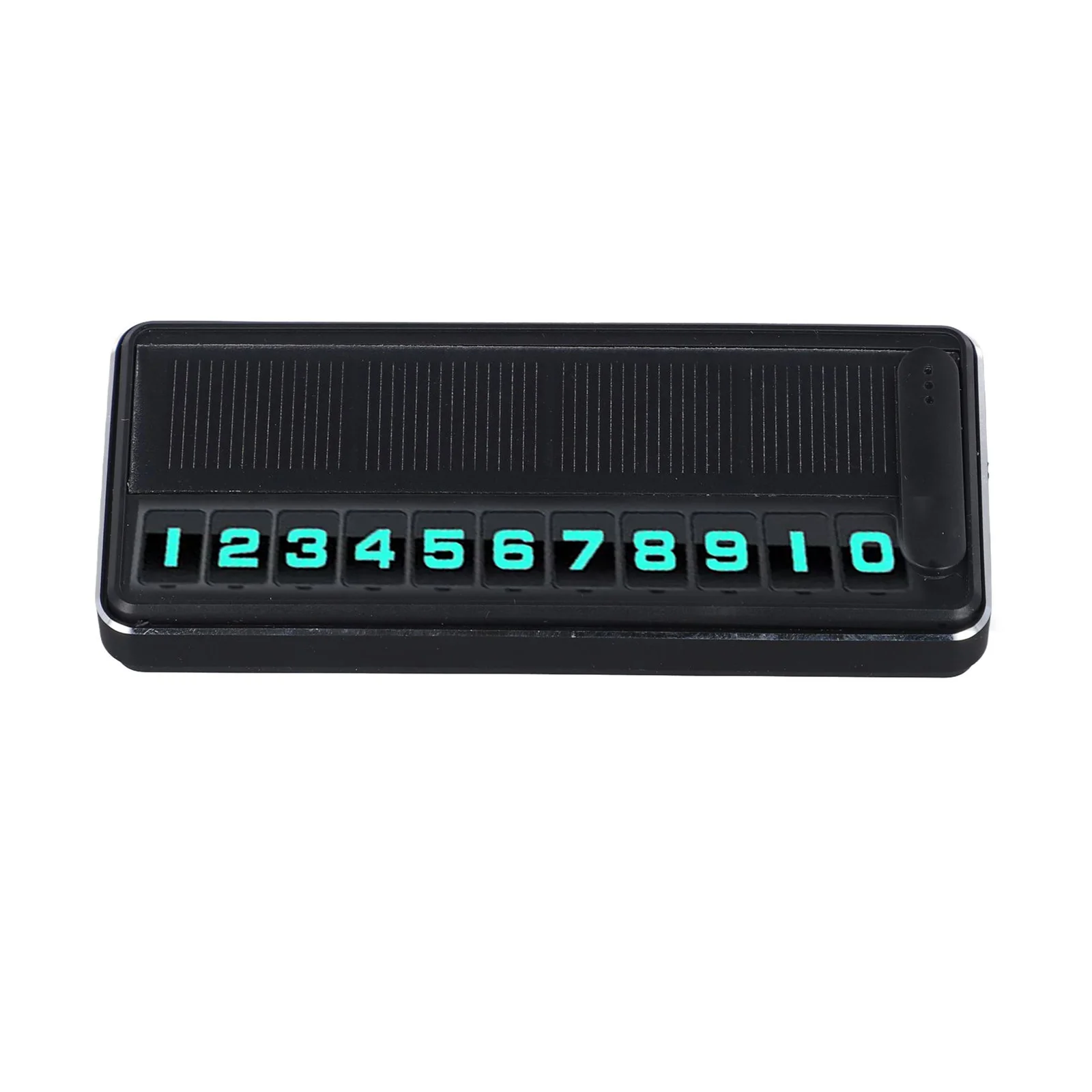 Dark Environments Temporary Parking Card Solar Car Phone Number Plate LED Metal No Fading Privacy Protection Solar Energy