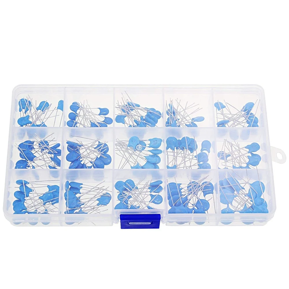 M85K 180Pcs 15 Values High Voltage Dip Ceramic Capacitor Assortment Kit Range 100PF-10000PF 3KV