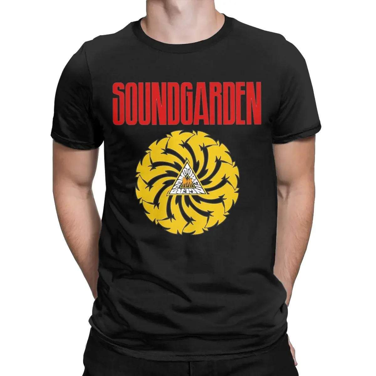 Funny Soundgarden Badmotorfinger T-Shirt for Men Round Collar Pure Cotton T Shirts Short Sleeve Tees Plus Size Tops