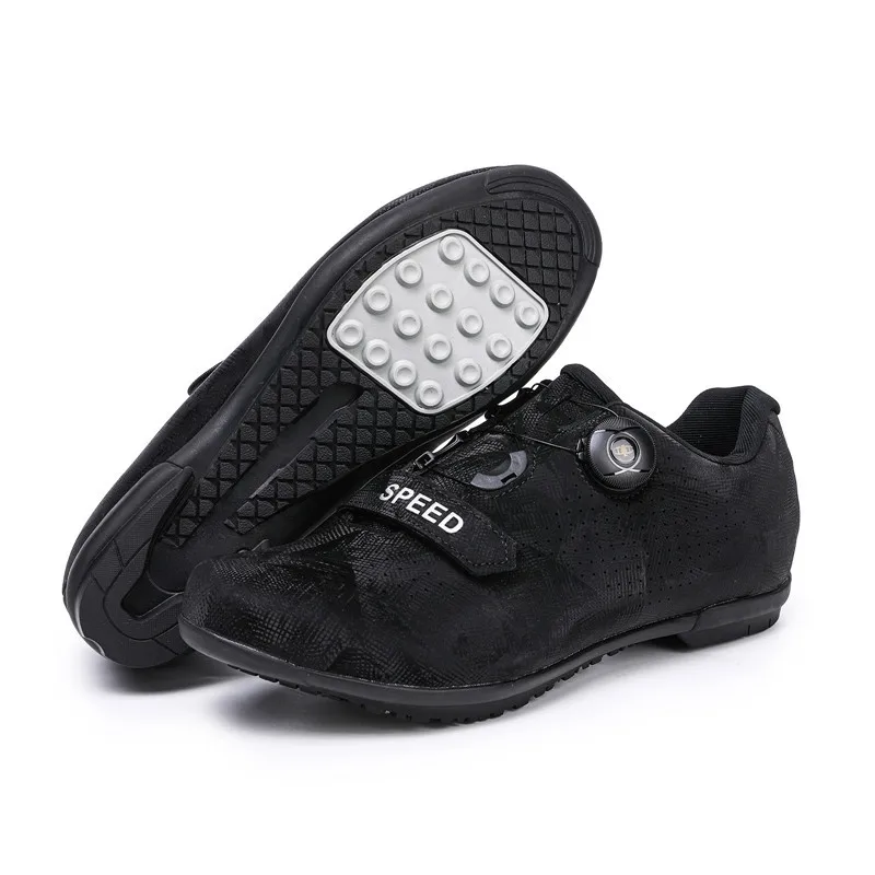 Cycling Shoes Outdoor Rubber Flat-Bottomed Lockless Bicycle Sports Shoes Women Road Racing Shoes Unisex MTB Cycling Shoes New