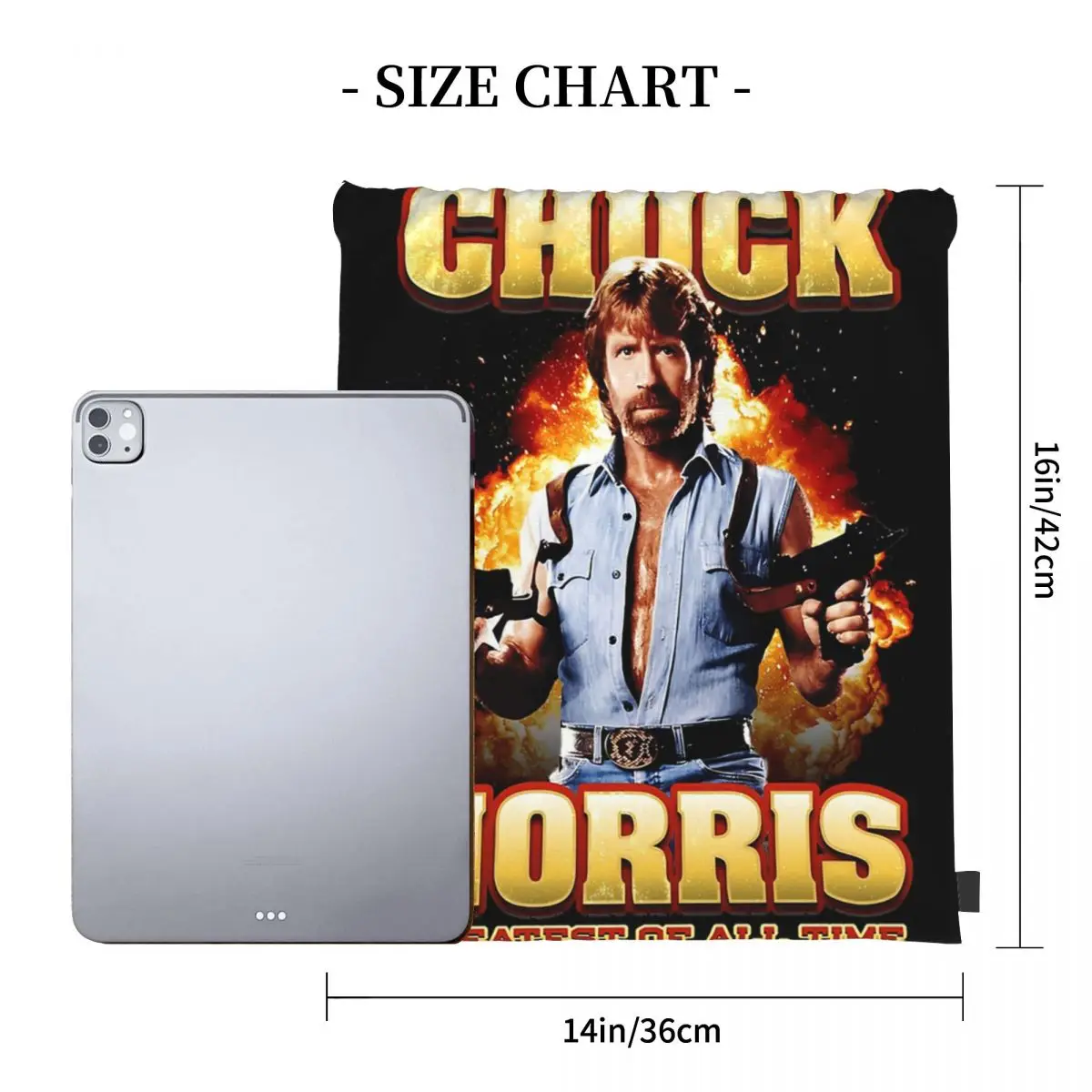 Chuck Norris-Grand sac à dos de tous les temps, sacs à ficelle de proximité, sac de sport de poche Bundle, sacs à livres pour voyage et école