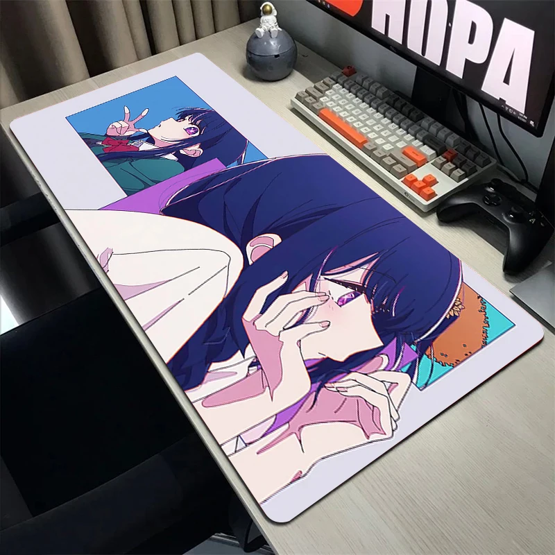 

Large Anime Oshi No Ko Mouse Pad Manga Hoshino Ai Mousepad Computer Gaming Keyboard Mouse Mats Speed Waterproof Desk Mat XXL