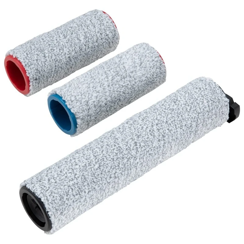 B98A Replacement Roller Set for Roborock Dyad Wet Dry Vacuum Cleaner, 3 Pack Main Brush Brushroll Spare Parts, Multi-Surface