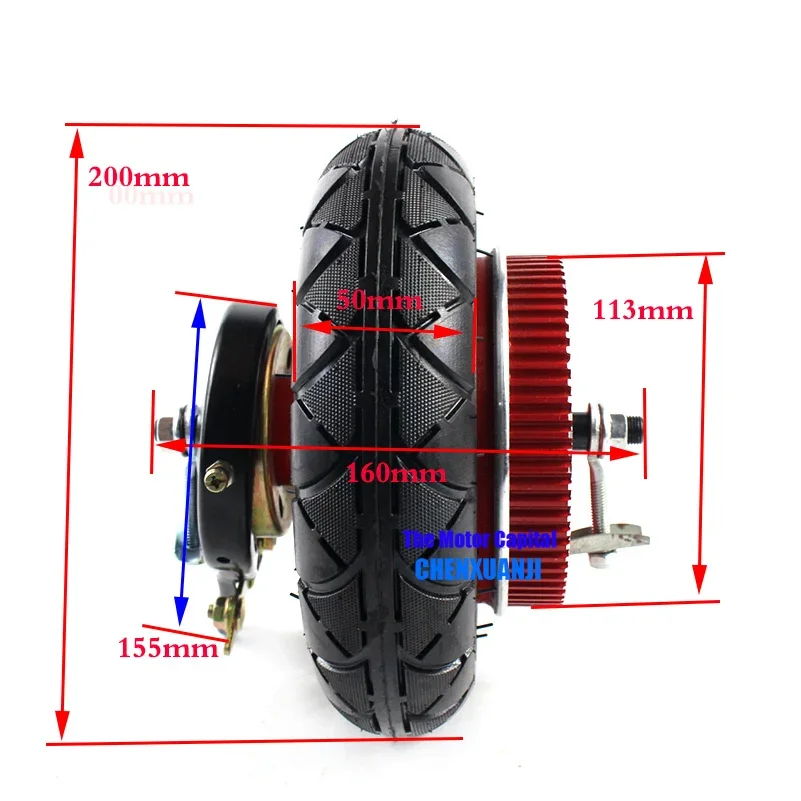 Free Shipping Hot Sale Scooter Motorbike 200X50Tire  for Bicycle Bike Engine 8Inch Rear Wheel Conversion Kit Belt Hub