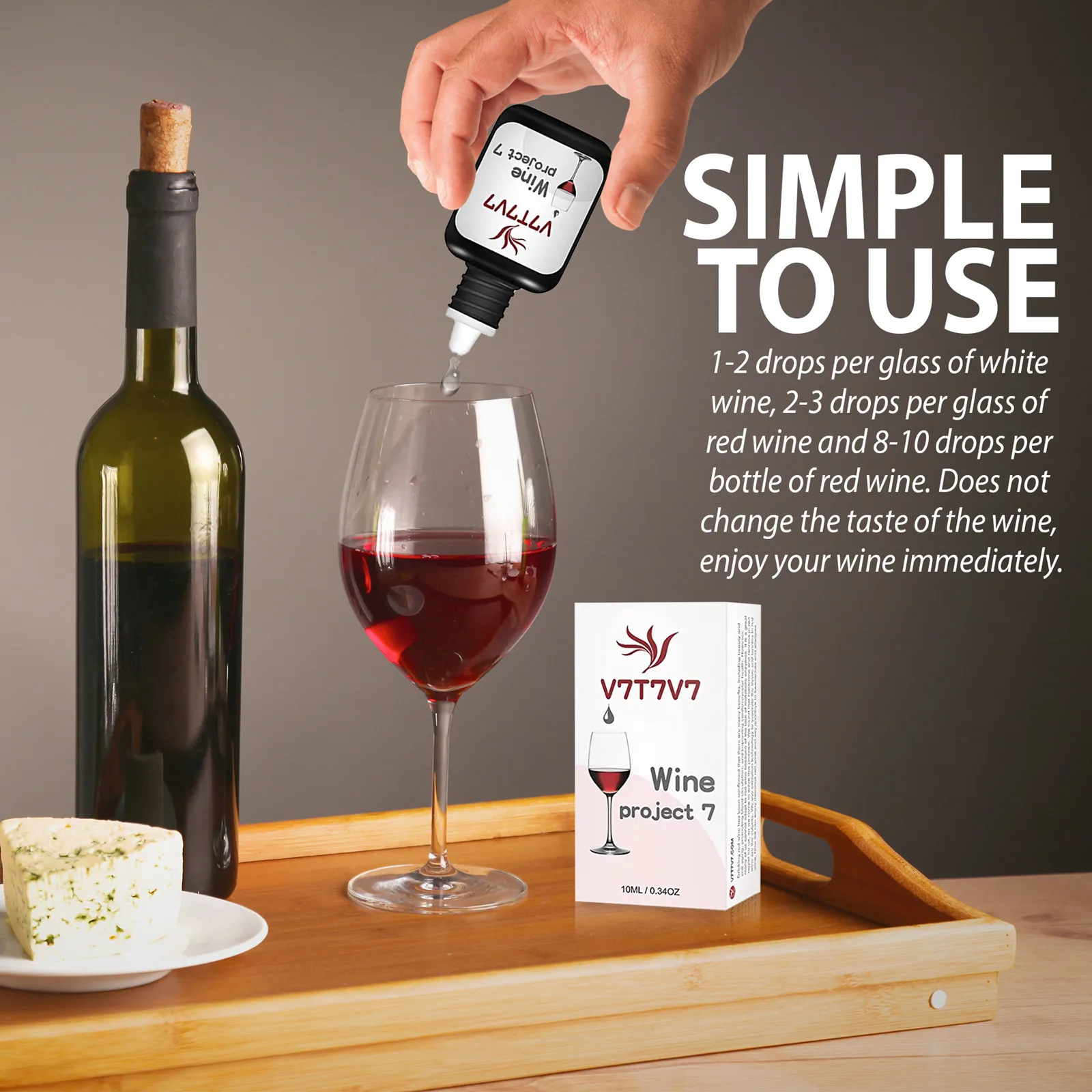 

"10mlV7T7V7 Wine sulfite Filter removes and histamines away from headaches and allergies