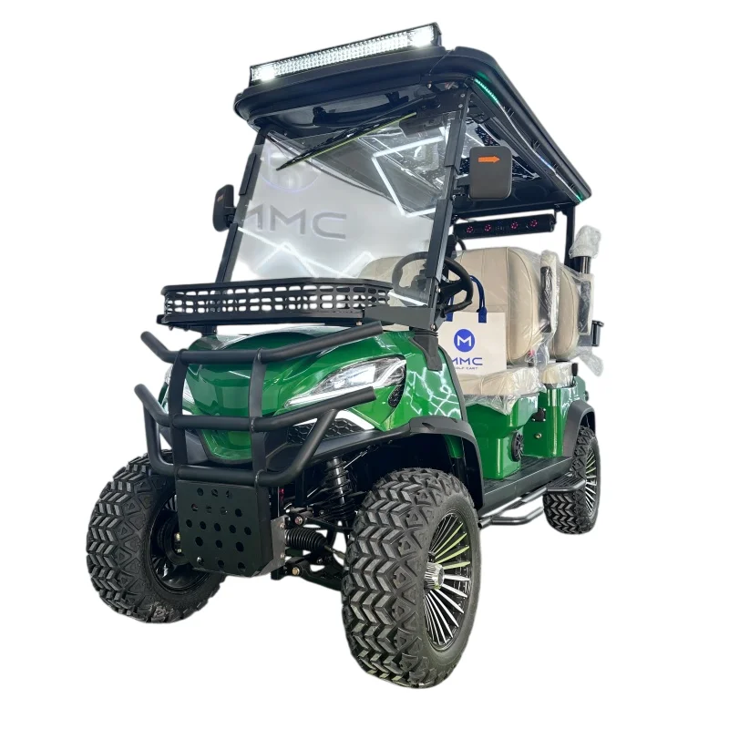 

Роскошная 4-местная электрическая тележка для гольфа, сертифицированная CE, 60 В, 72 В, литиевая батарея, 5 кВт, внедорожный охотничий багги для гольфа, элегантный уличный Acti