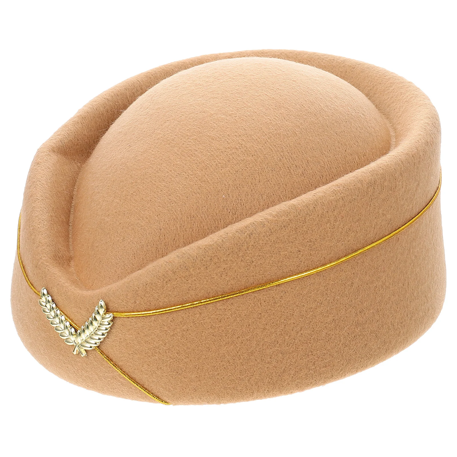 

Stewardess Hat Elegant Flight Attendant Costume Decor with Bright Color Easy to Wear Smooth Texture for Cosplay Uniform