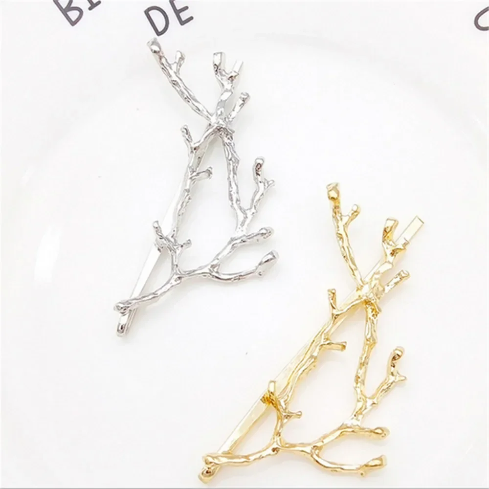 Vintage Gold Silver Tree Hair Clips Girls Alloy Branch Hairpins Fashion Hairgrips Lady Elegance Metal Hair Accessories For Women