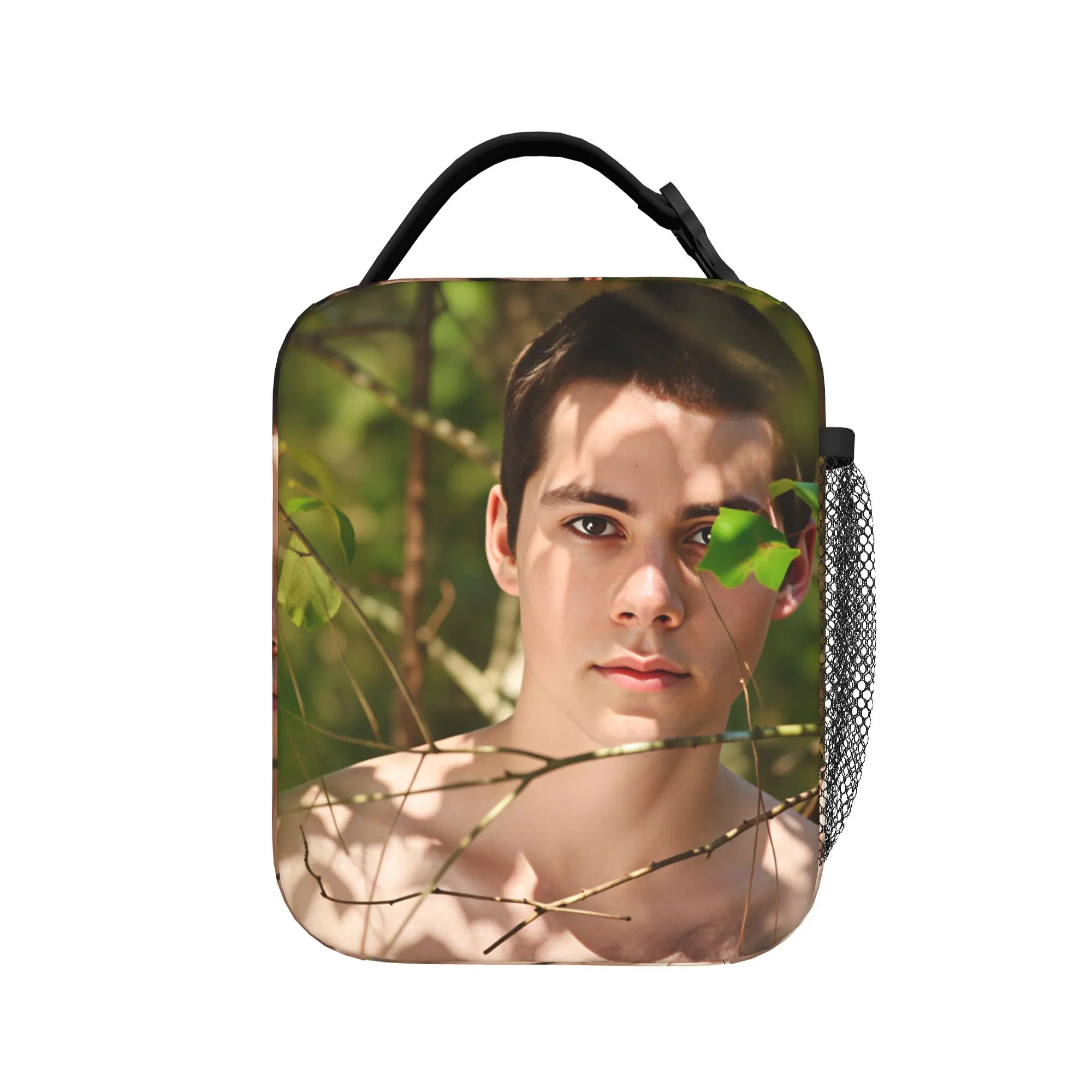 Dylan O’Brien  Lunch Bag  Portable Insulated Lunch Box Men Travel Graphic Design Cooler Bag Leisure Oxford Thermal Tote Handbags